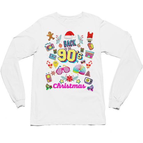 Back To 90's Christmas Nostalgia Quotes Graphic Premium Tri-Blend Unisex Long Sleeve T-Shirt - Figerry