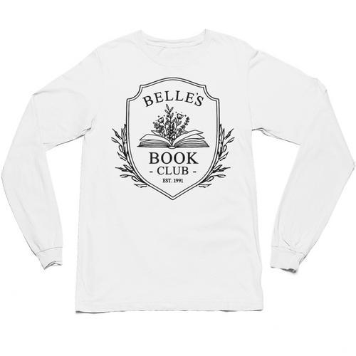 Belle's Book Club Est 1991 Belle's Book Shop Unisex Long Sleeve T-Shirt - Bookorys CA