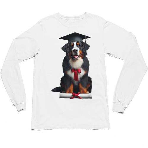 Bernese Mountain Dog Graduation Cap Graduate Training School For Men Women Girls Kids Unisex Long Sleeve T-Shirt - Best Gift Smart