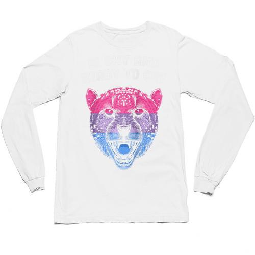 Bi Shy And Ready To Cry Bisexual Introvert Bi Pride Raglan Baseball Tee Unisex Long Sleeve T-Shirt - Raresse