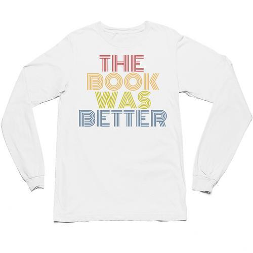 The Book Was Better Retro 70s Vintage Premium Tri-Blend Unisex Long Sleeve T-Shirt - Bookorys DE