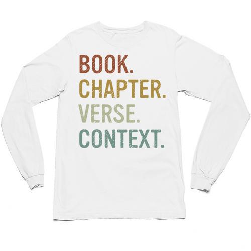 Book Chapter Verse Christian Bible Reformed Theology Unisex Long Sleeve T-Shirt - Bookorys