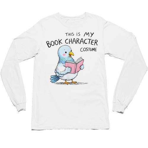 This Is My Book Character Costume I Pigeon Reading Tee Unisex Long Sleeve T-Shirt - Bookorys