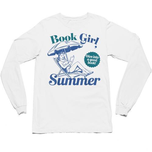Book Girl Summer Bookish Beach Unisex Long Sleeve T-Shirt - Bookorys AU
