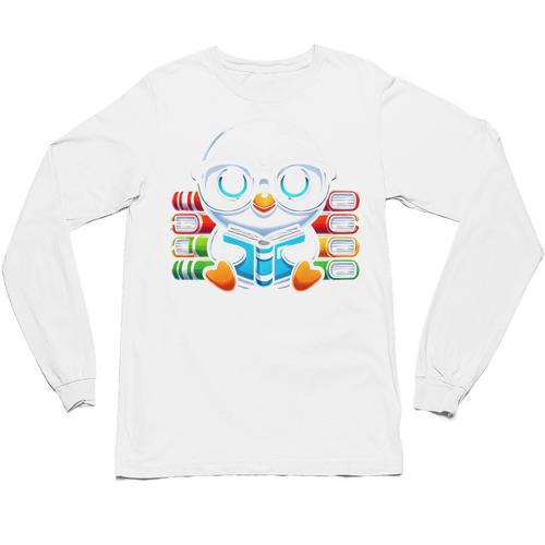 Book Lover Reading Penguin Unisex Long Sleeve T-Shirt - Bookorys