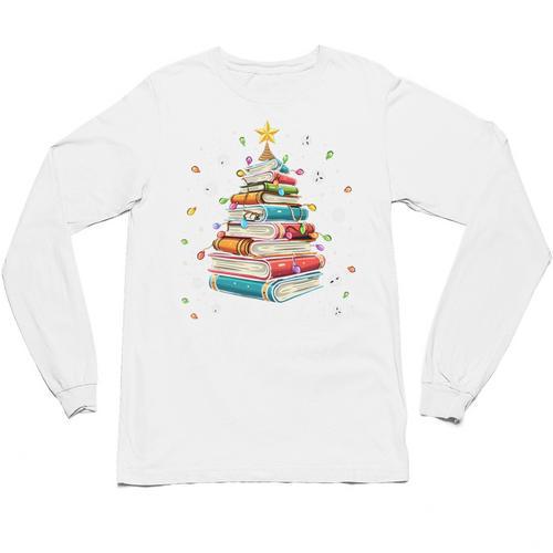 All Booked For Christmas Book Christmas Book Lover Librarian Unisex Long Sleeve T-Shirt - Bookorys