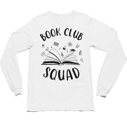 Books Club Squad Reading Book Lover Book Minimalist Team Tee Unisex Long Sleeve T-Shirt - Bookorys