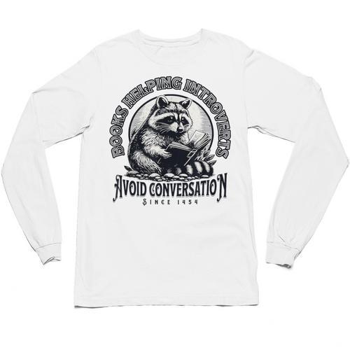 Books Helping Introvert Avoid Conversation Since 1454 Unisex Long Sleeve T-Shirt - Bookorys