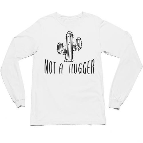 Cactus Not A Hugger Homebody Introvert Unisex Long Sleeve T-Shirt - Raresse