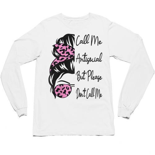 Call Me Antisocial But Please Don't Call Me Introvert Raglan Baseball Tee Unisex Long Sleeve T-Shirt - Raresse