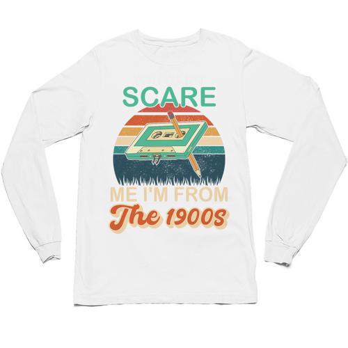You Can't Scare Me I'm From The 1900s Retro Vintage Premium Tri-Blend Unisex Long Sleeve T-Shirt - Figerry