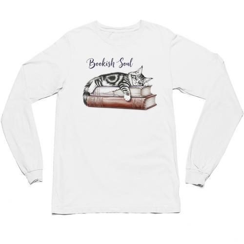 Cat Life Books And Cats Cat Lover Cat Mom Book Lovers Unisex Long Sleeve T-Shirt - Bookorys
