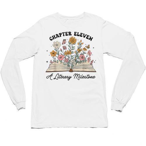 Chapter 11 A Literary Milestone 11th Birthday Book Lovers Unisex Long Sleeve T-Shirt - Bookorys CA