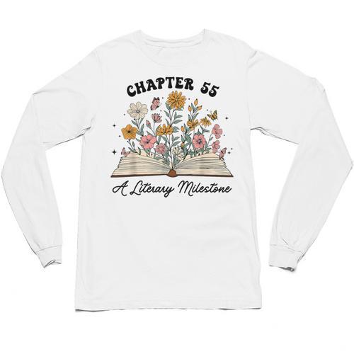 Chapter 55 A Literary Milestone 55th Birthday Book Lovers Unisex Long Sleeve T-Shirt - Bookorys