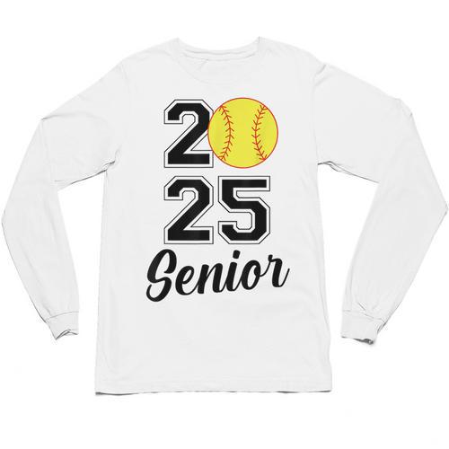 Class Of 2025 Softball Senior Graduation Graduate Women Unisex Long Sleeve T-Shirt - Best Gift Smart
