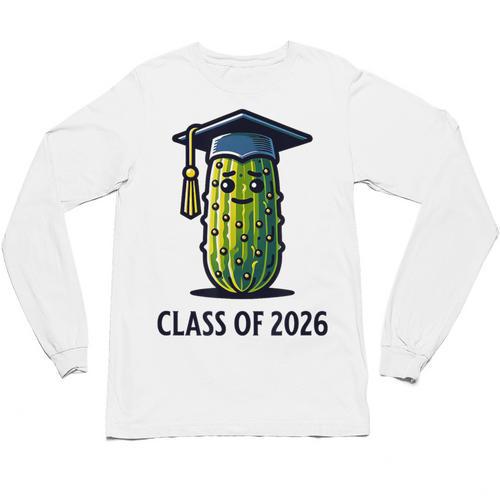 Class Of 2026 Graduation Pickle Trendy Graduate Humor Unisex Long Sleeve T-Shirt - Best Gift Smart