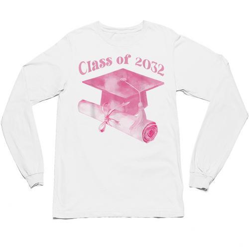 Class Of 2032 Senior 2032 Back To School 2032 Graduation Cap Unisex Long Sleeve T-Shirt - Best Gift Smart