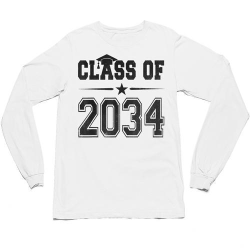 Class Of 2034 Shirt Graduation Unisex Long Sleeve T-Shirt - Best Gift Smart