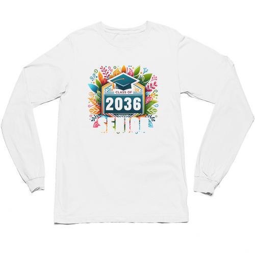 Class Of 2036 Graduation School Vintage Senior 2036 Unisex Long Sleeve T-Shirt - Best Gift Smart