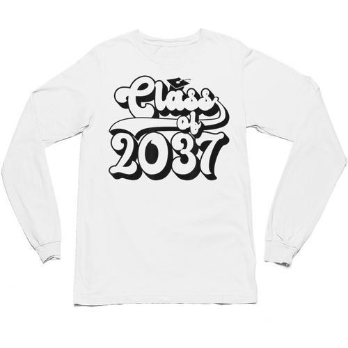 Class Of 2037 Senior Retro 2037 Grad Graduate Graduation Unisex Long Sleeve T-Shirt - Best Gift Smart