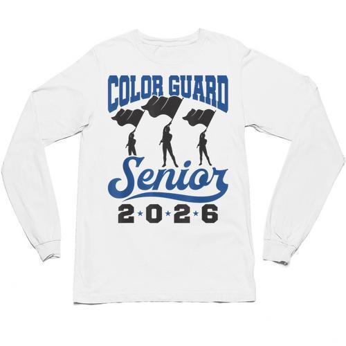 Color Guard Senior 2026 Flags Marching Band Graduation Grad Unisex Long Sleeve T-Shirt - Best Gift Smart