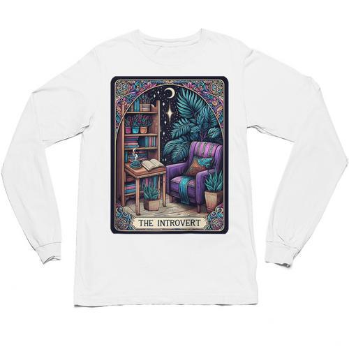 Color Graphic The Introvert Tarot Card Raglan Baseball Tee Unisex Long Sleeve T-Shirt - Raresse