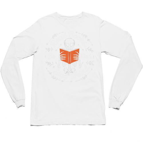 Cool Read Books Be Kind Stay Weird Skeleton Reading Unisex Long Sleeve T-Shirt - Bookorys AU
