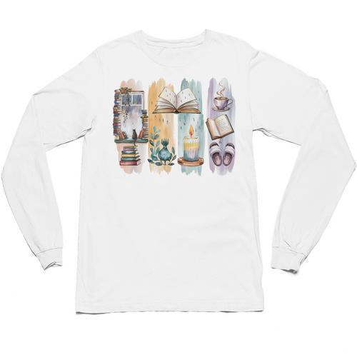 Coquette Bookworm Reading Enthusiast Book Lover Book Unisex Long Sleeve T-Shirt - Bookorys CA