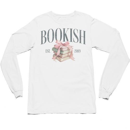 Coquette Bow Book Lover Bookish Coquette Aesthetic Reading Unisex Long Sleeve T-Shirt - Bookorys CA