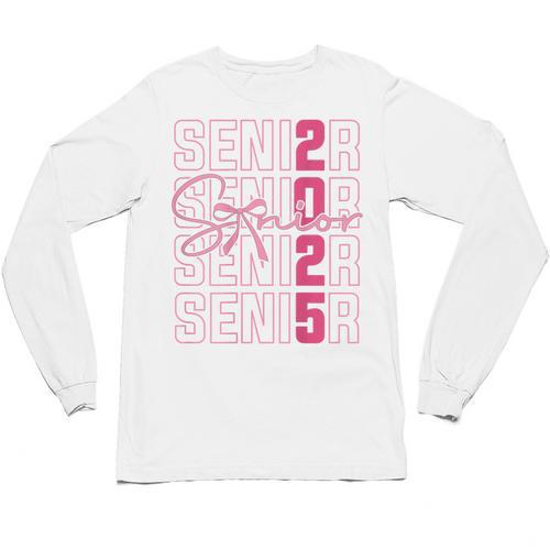 Cute Girls Women Class 2025 Graduation Senior Coquette Bow Unisex Long Sleeve T-Shirt - Best Gift Smart