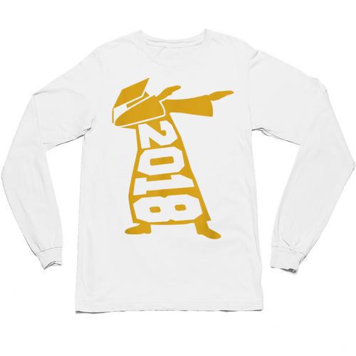 Dabbing Graduation Class Of 2018 T-Shirt School Colors Unisex Long Sleeve T-Shirt - Best Gift Smart