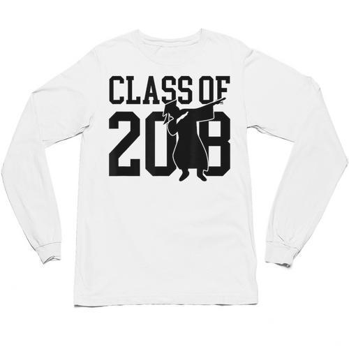 Dabbing Graduation Shirt Class Of 2018 Unisex Long Sleeve T-Shirt - Best Gift Smart