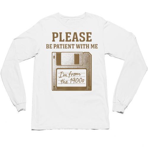 Dad Joke I'm From The 1900s Old Floppy Disk Programmer Unisex Long Sleeve T-Shirt - Figerry