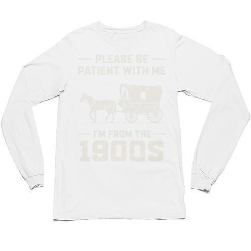 Dad Please Be Patient With Me I'm From The 1900s Vintage Premium Tri-Blend Unisex Long Sleeve T-Shirt - Figerry