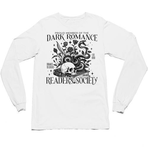 Dark Romance Books Lover Bookish Bookworm Gothic Aesthetic Unisex Long Sleeve T-Shirt - Bookorys