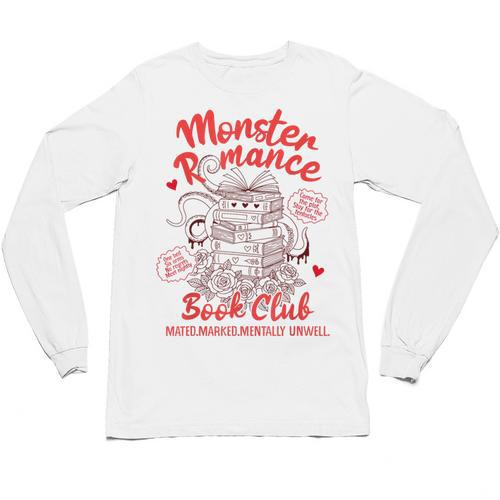 Dark Romance Reader Reading Monster Romance Book Club Unisex Long Sleeve T-Shirt - Bookorys DE