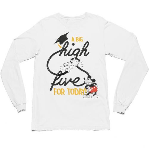 Disney Mickey Mouse A Big High Five For Today Graduation Unisex Long Sleeve T-Shirt - Best Gift Smart