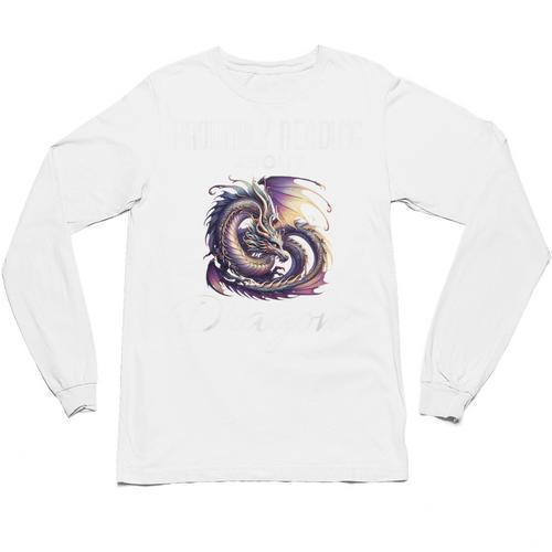 Dragon Fantasy Book Lover And Apparel Probably Reading About Dragons Unisex Long Sleeve T-Shirt - Bookorys UK
