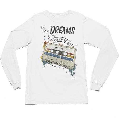Dreams Of Music Mixtapes Retro Cassette Lifestyle Nostalgia Premium Tri-Blend Unisex Long Sleeve T-Shirt - Figerry