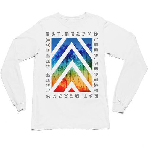 Eat Beach Sleep Repeat Summer Vacation Graduation Tees Men Women Kids Unisex Long Sleeve T-Shirt - Best Gift Smart