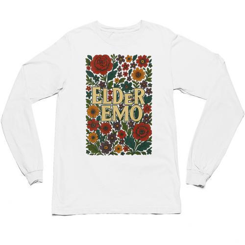 Elder Emo Floral Gothic Vintage Nostalgia Unisex Long Sleeve T-Shirt - Figerry
