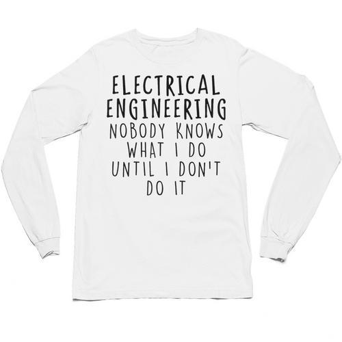 Electrical Engineering Tees Women's Electrical Engineer Modern Classic Casual Small Graduation T-Shirt Unisex Long Sleeve T-Shirt - Best Gift Smart