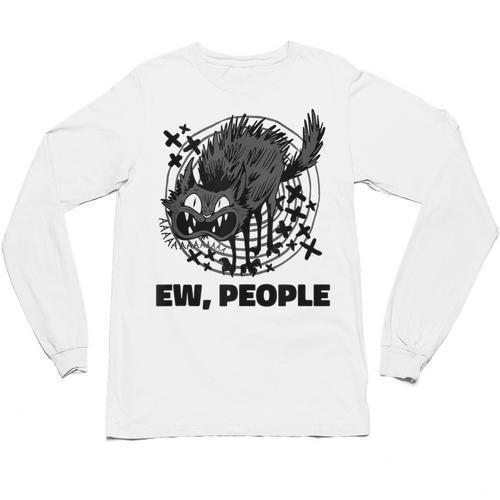 Ew People Introvert Cat Lover Crazy Cats Lady Unisex Long Sleeve T-Shirt - Raresse