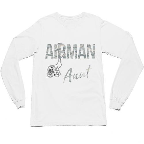 My Favorite Airman Calls Me Aunt US Air Force Graduation Unisex Long Sleeve T-Shirt - Best Gift Smart