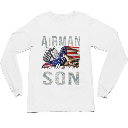 My Favorite Airman Calls Me Son Air Force Graduation Son Unisex Long Sleeve T-Shirt - Best Gift Smart