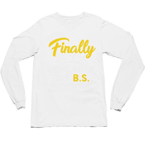 Finally Done With This BS Class Of 2025 College Graduation Premium Tri-Blend Unisex Long Sleeve T-Shirt - Best Gift Smart