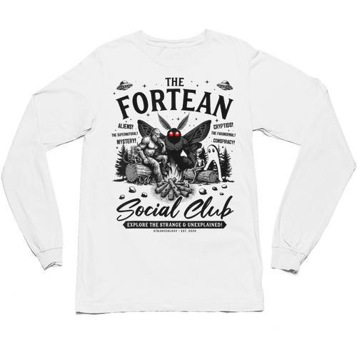 Fortean Social Club Bigfoot Mothman Alien Cryptid Introvert Unisex Long Sleeve T-Shirt - Raresse