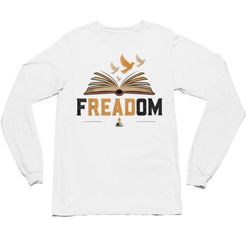 Freadom Anti Banned Books Lovers Reading Librarian Bookworm Unisex Long Sleeve T-Shirt - Bookorys DE