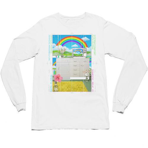 Frutiger Aero Aesthetic Rainbow Glitch Art Premium Tri-Blend Unisex Long Sleeve T-Shirt - Figerry