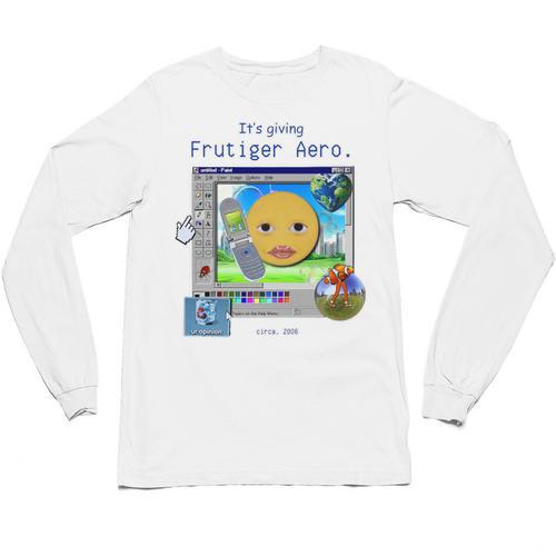 Frutiger Aero Y2K Meme Graphic 2000s Nostalgia Premium Unisex Long Sleeve T-Shirt - Figerry